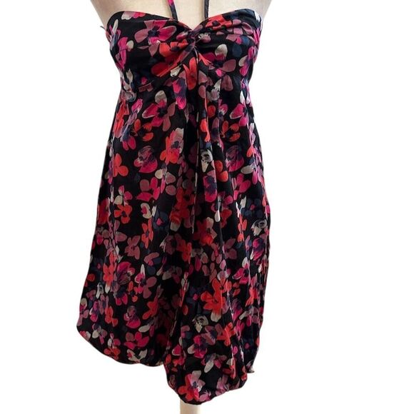 NAF NAF Women's Floral Halter Dress Size EURO 38 / US 6 Multicolor Knee Length - Picture 1 of 12